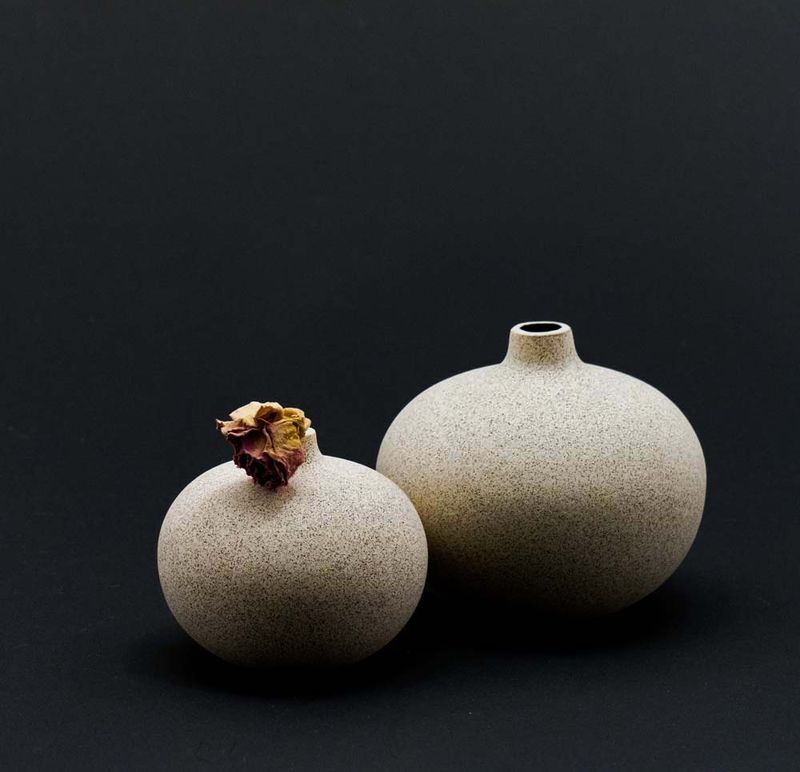 Vase Bari, Medium – Sand Light