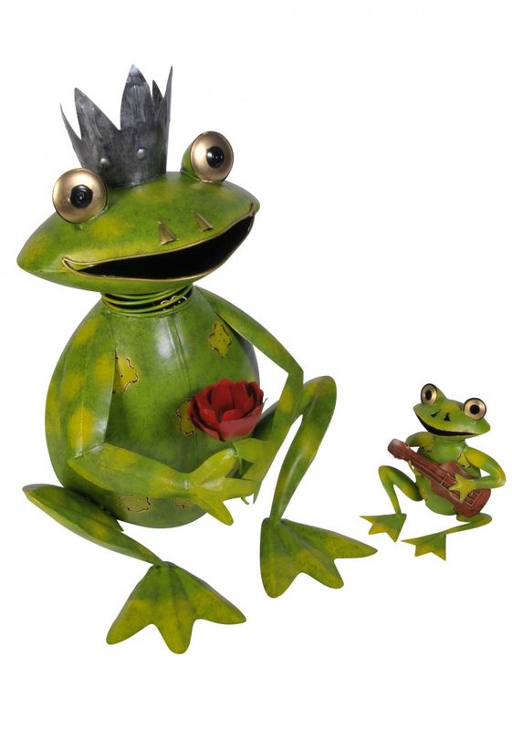 Kongefrosk med blomst